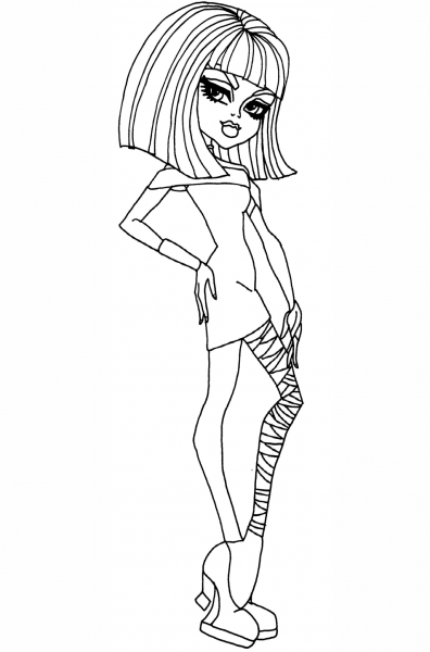 Monster High Cleo Dance coloring page image