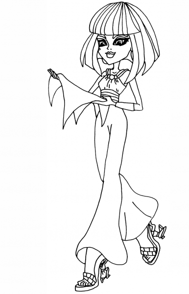 Monster High Cleo de Nile coloring page image