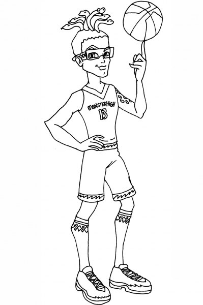 Monster High Deuce Gorgon coloring page image