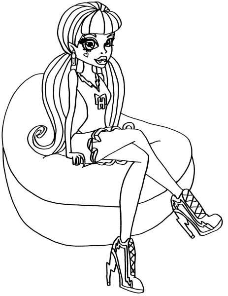 Monster High Draculaura coloring page image
