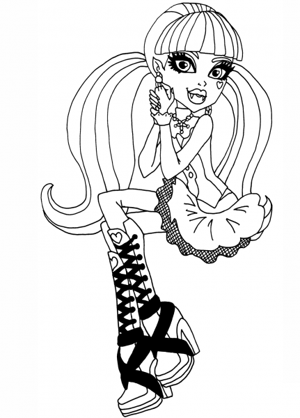 Monster High Draculaura coloring page image