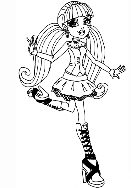 Monster High Draculaura coloring page image