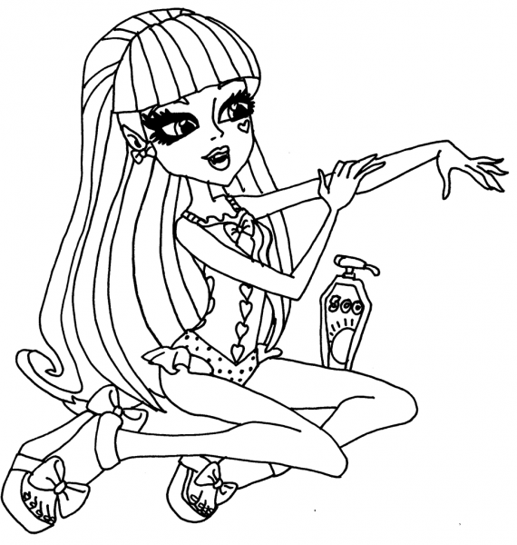 Monster High Draculaura coloring page image