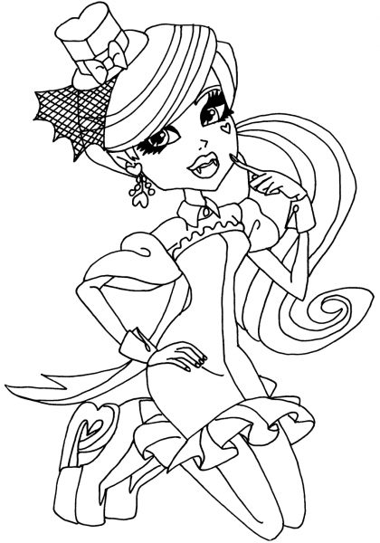 Monster High Draculaura coloring page image