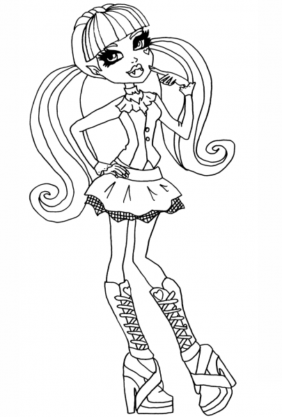 Monster High Draculaura coloring page image