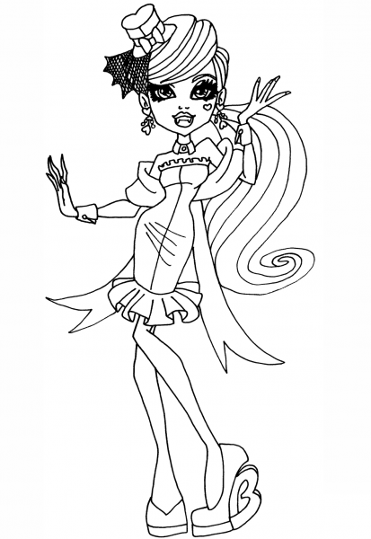 Monster High Draculaura coloring page image