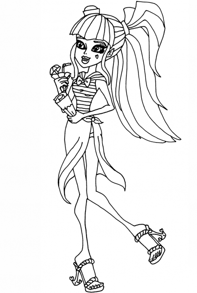 Monster High Draculaura coloring page image