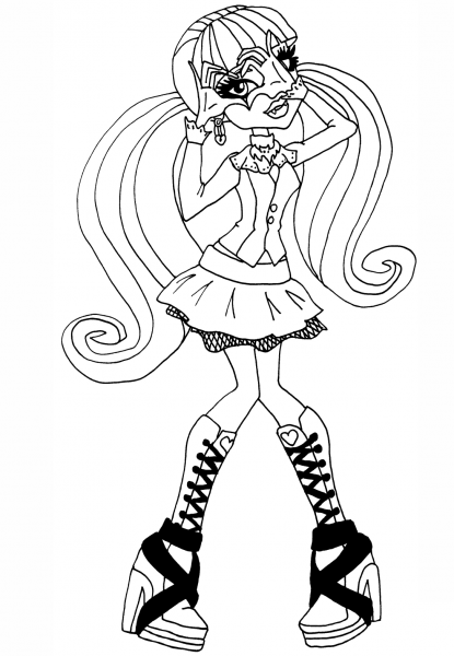 Monster High Draculaura coloring page image