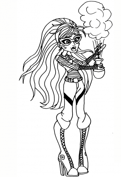 Monster High Ghoulia coloring page image