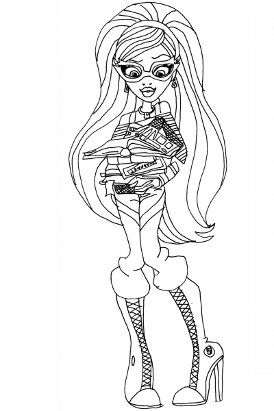 Monster High Ghoulia coloring page image