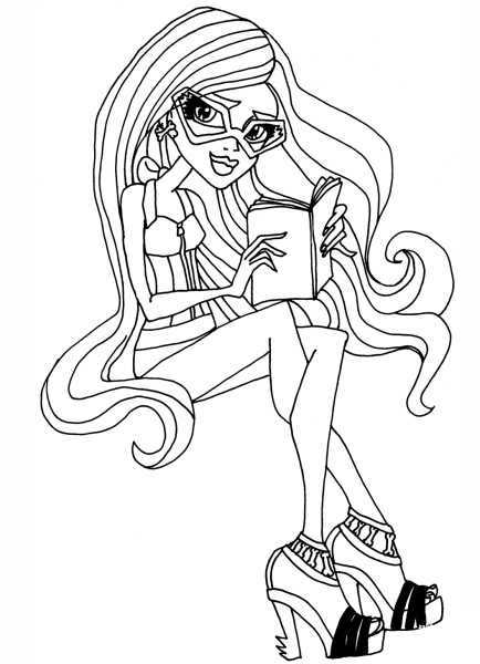 Monster High Ghoulia Doll coloring page image