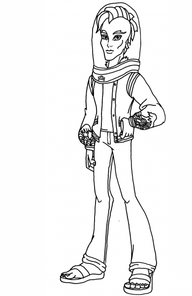 Monster High Gil Doll coloring page image