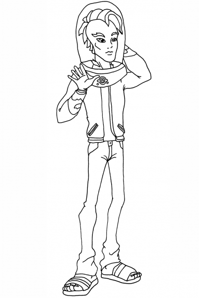 Monster High Gil Webber coloring page image