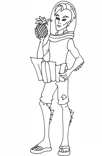 Monster High Gill coloring page image