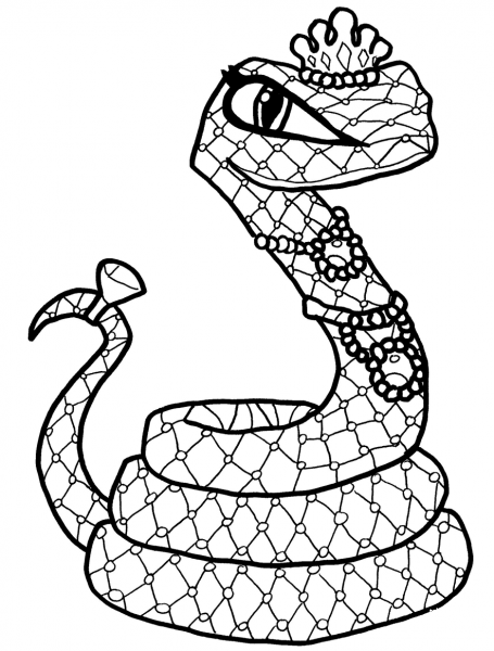 Monster High Hissette coloring page image
