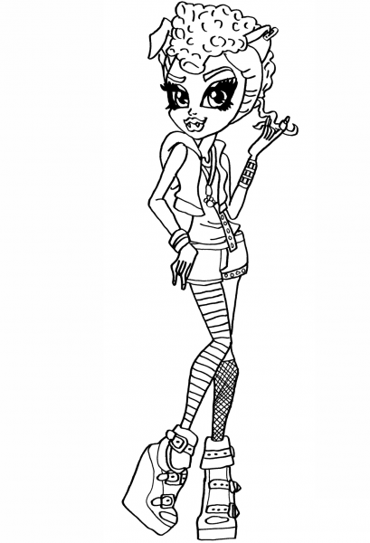 Monster High Howleen Wolf coloring page image