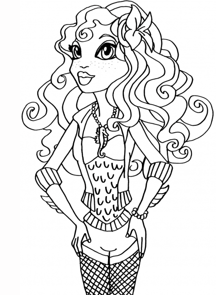 Monster High Lagoona Blue coloring page image