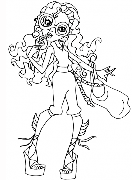 Monster High Lagoona Blue coloring page image