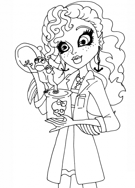 Monster High Lagoona coloring page image