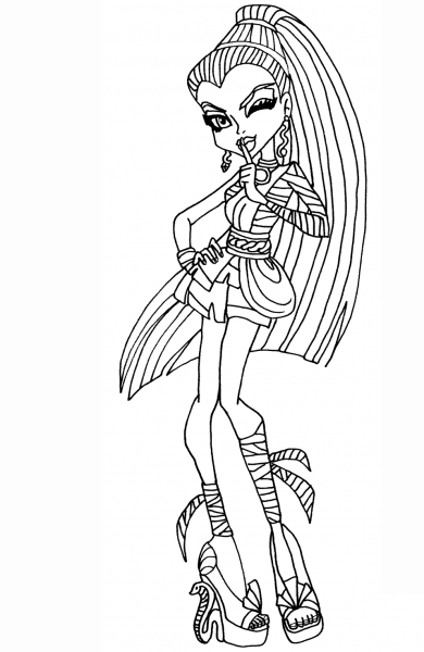 Monster High Nefera De Nile coloring page image