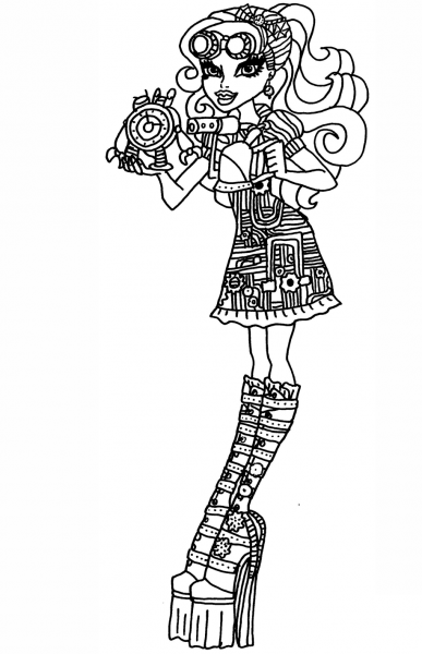 Monster High Robecca Steam coloring page image