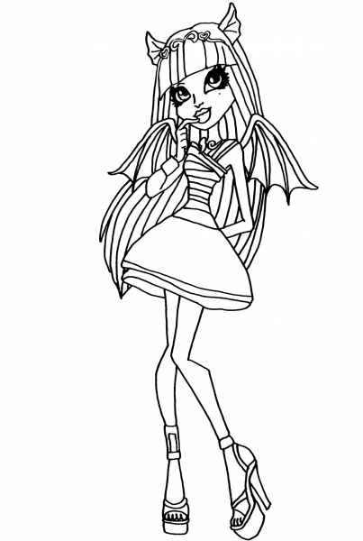 Monster High Rochelle coloring page image