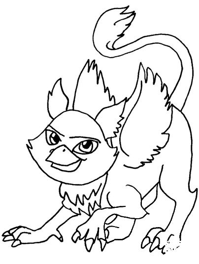 Monster High Roux coloring page image