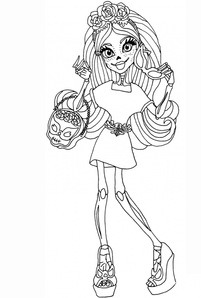 Monster High Skelita Calaveras coloring page image