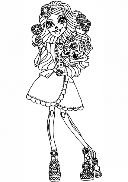 Monster High Skelita coloring page image