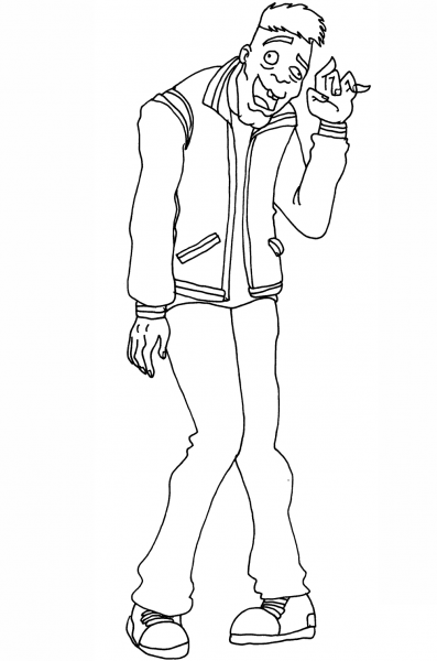 Monster High Slow Moe coloring page image