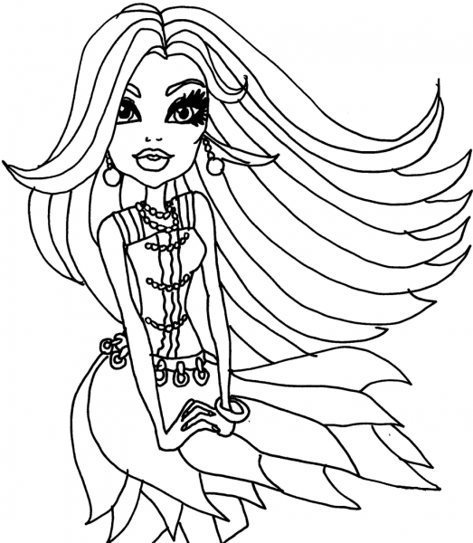 Monster High Spectra Vondergeist coloring page image