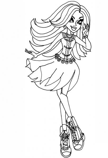 Monster High Spectra Vondergeist  coloring page image