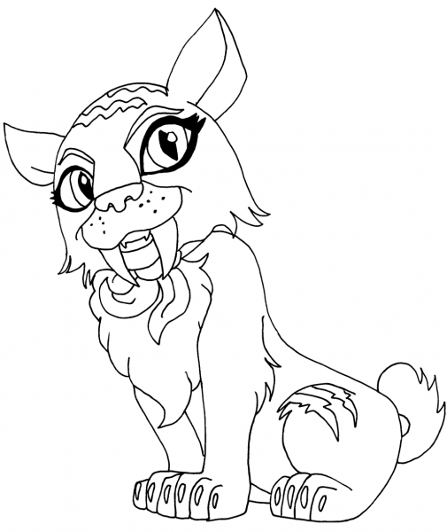 Monster High Sweet Fang coloring page image