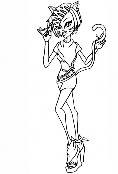 Monster High Toralei Stripe coloring page image