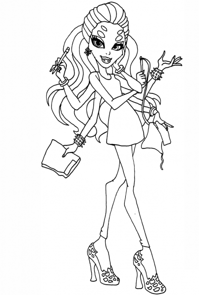 Monster High Wydowna Spider coloring page image