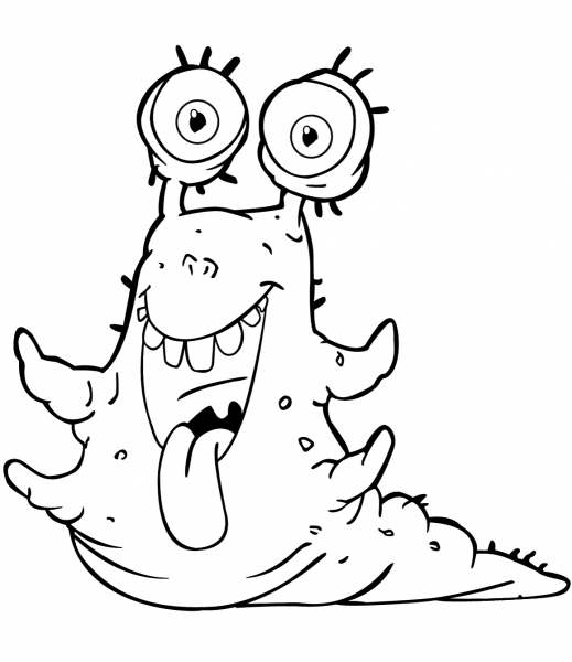 Monster Slug coloring page image