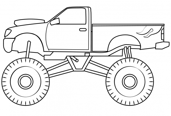 Monster Truck coloring page image