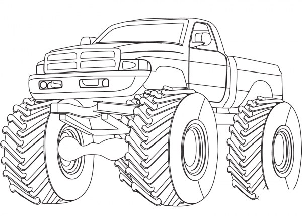 Monster Truck coloring page image