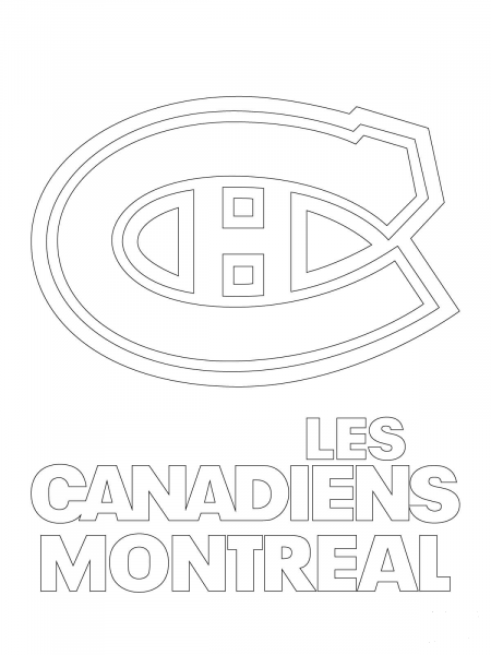 Montreal Canadiens Logo coloring page image