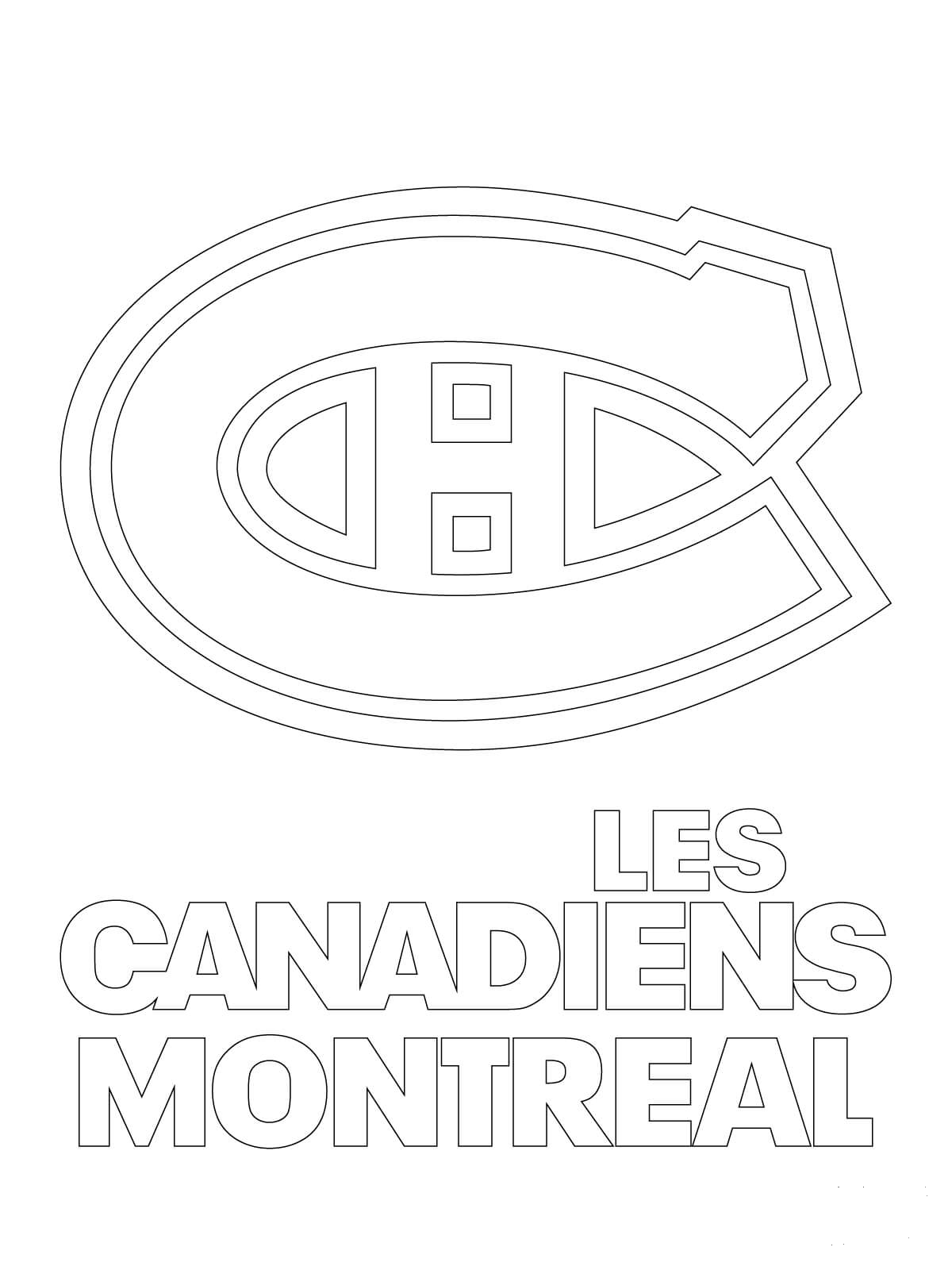 Montreal Canadiens Logo Coloring Page Colouringpages