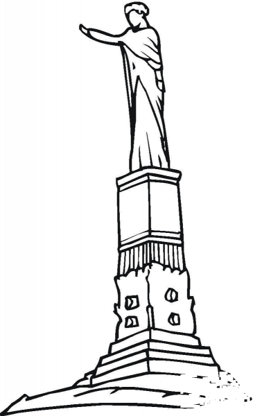 Monument  Of A Goddess  coloring page image