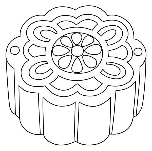 Moon Cake Emoji coloring page - ColouringPages