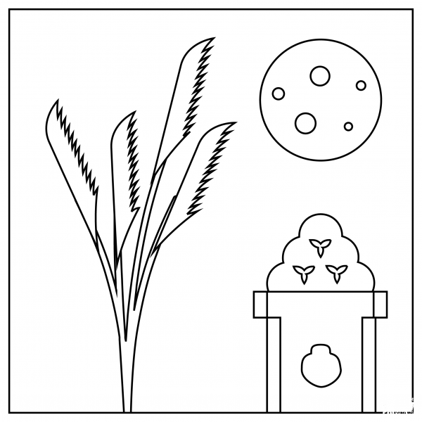 Moon Viewing Ceremony coloring page image