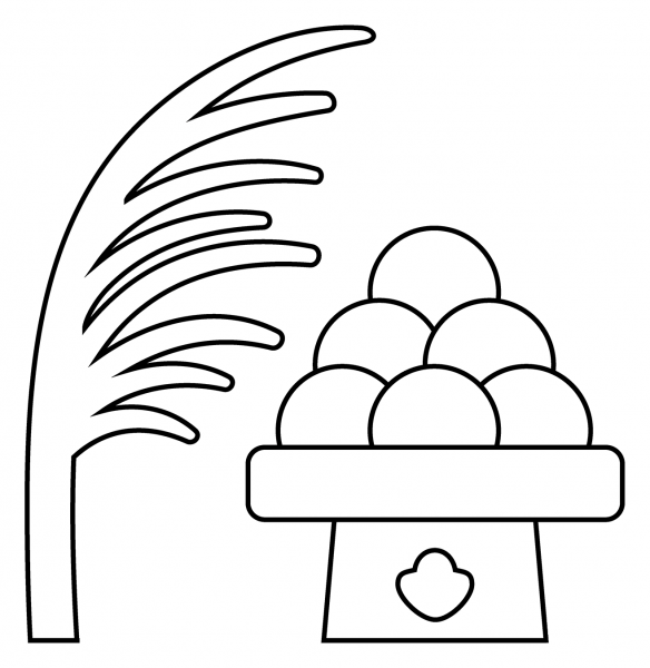 Moon Viewing Ceremony Emoji coloring page image