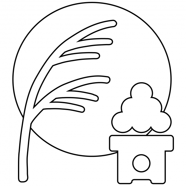 Moon Viewing Ceremony Emoji coloring page image