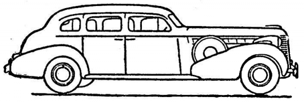 Morgan car coloring page image