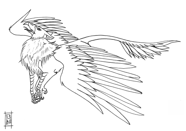 Morh the Griffin coloring page image