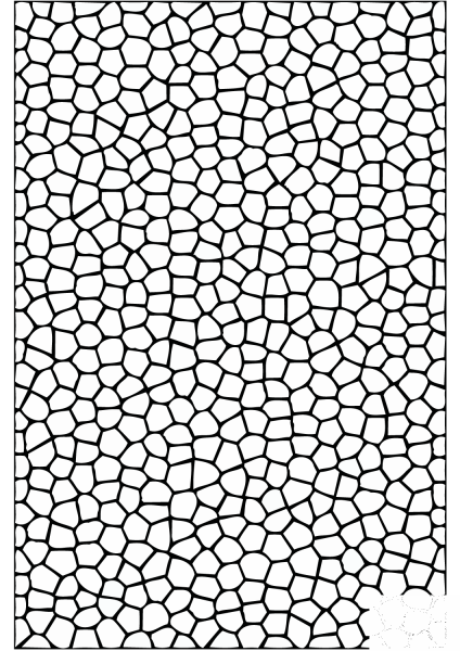 Mosaic Tiles Pattern coloring page image