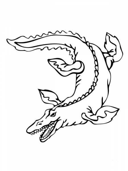 Mosasaur coloring page image