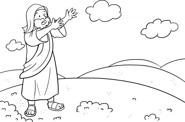 Moses Asked the Lord What to Do with His People coloring page image